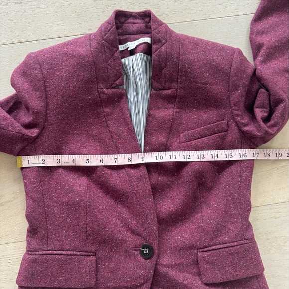 Veronica Beard Farley Dickey Jacket Blazer Berry Size 2 - Picture 9 of 12